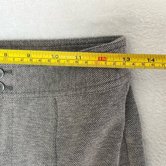 Anthropologie Maeve Women US Sz 6 Seamed Flare Pants Ankle Grey Tweed Office - Picture 7 of 16